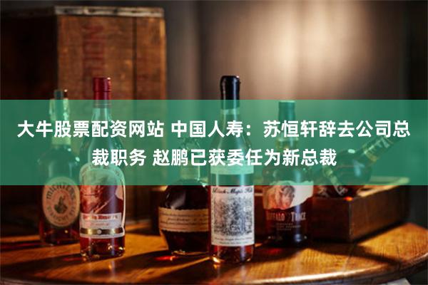 大牛股票配资网站 中国人寿：苏恒轩辞去公司总裁职务 赵鹏已获委任为新总裁