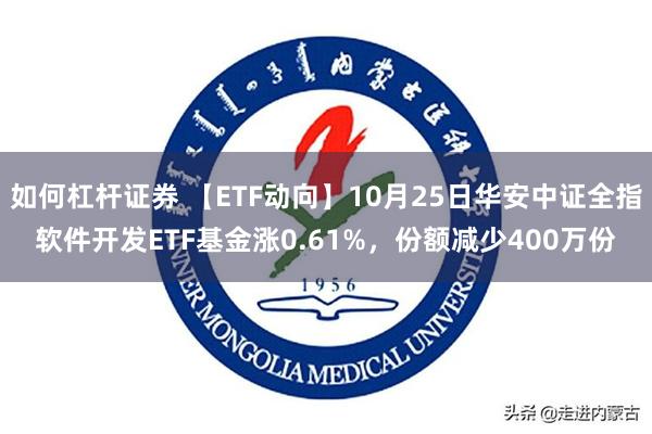 如何杠杆证券 【ETF动向】10月25日华安中证全指软件开发ETF基金涨0.61%，份额减少400万份